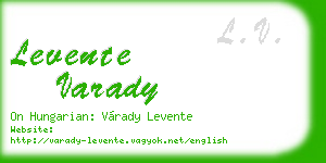 levente varady business card