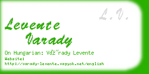 levente varady business card